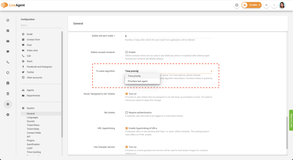 Sprendimo prioriteto nustatymai