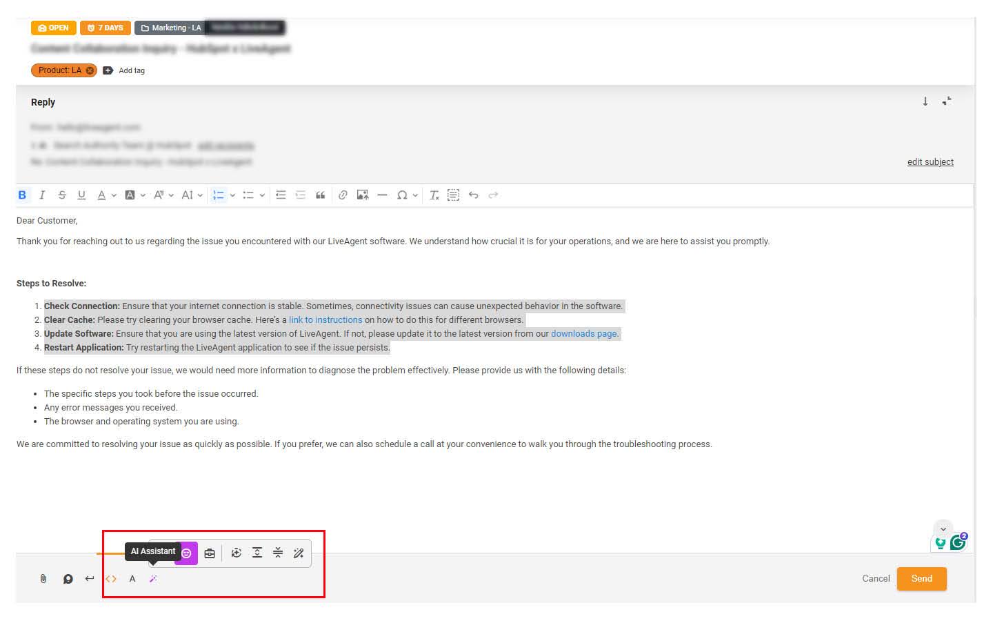 AI atsakymų asistentas