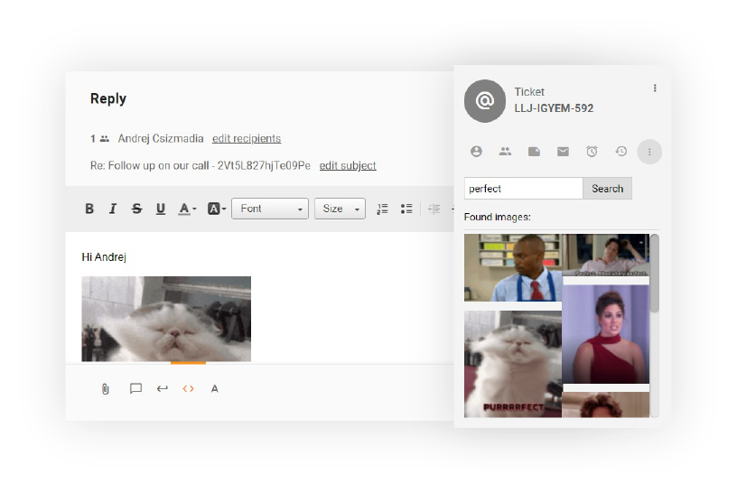 GIFų bilietuose LiveAgent