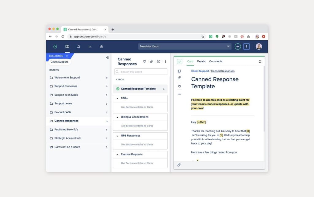 Praktinis Guru programinės įrangos žinių bazės pavyzdys