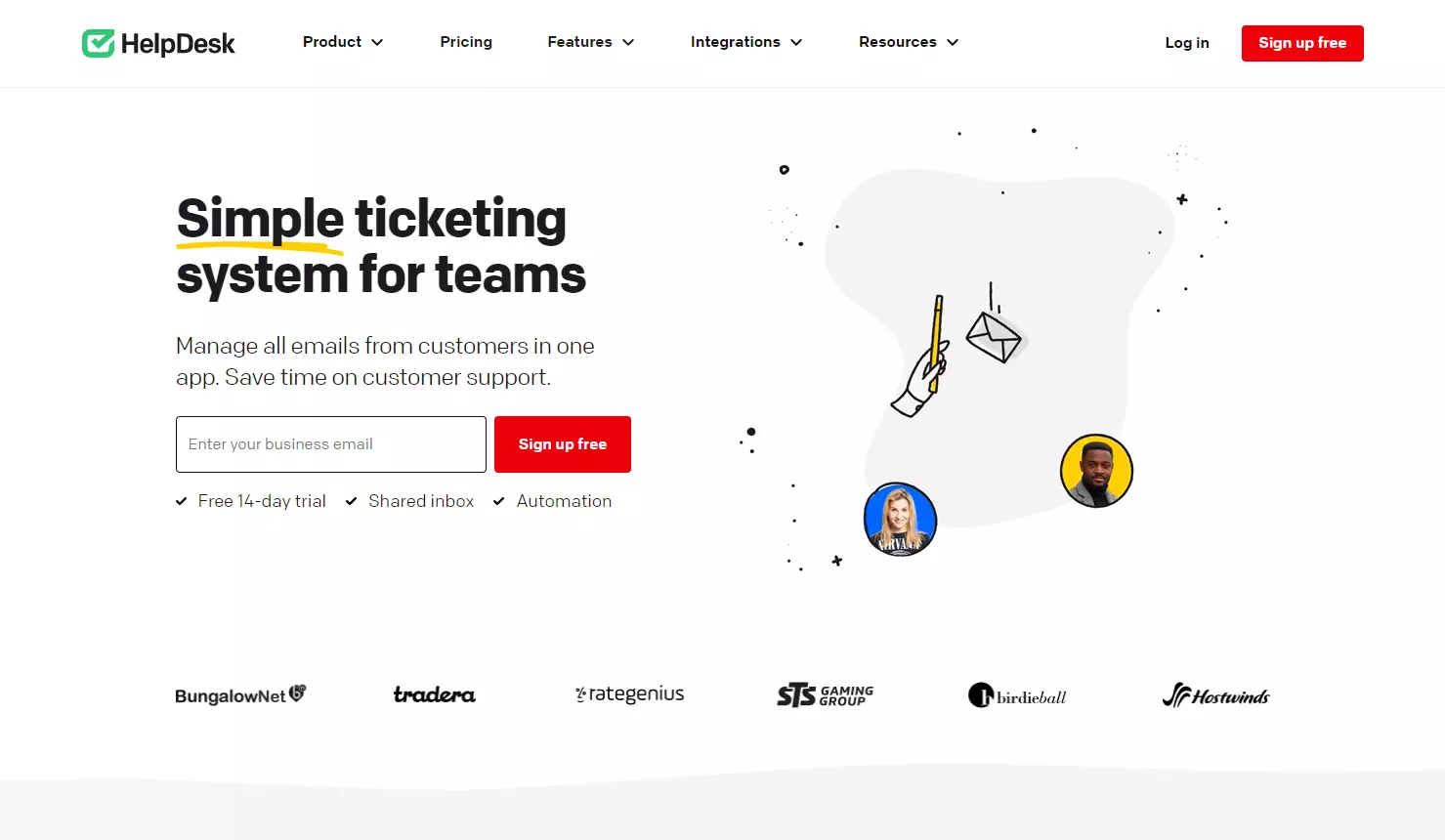 Helpdesk pagrindinis puslapis