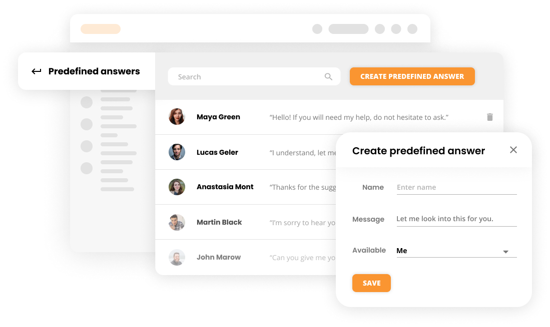 Iš anksto nustatytų atsakymų pavyzdys