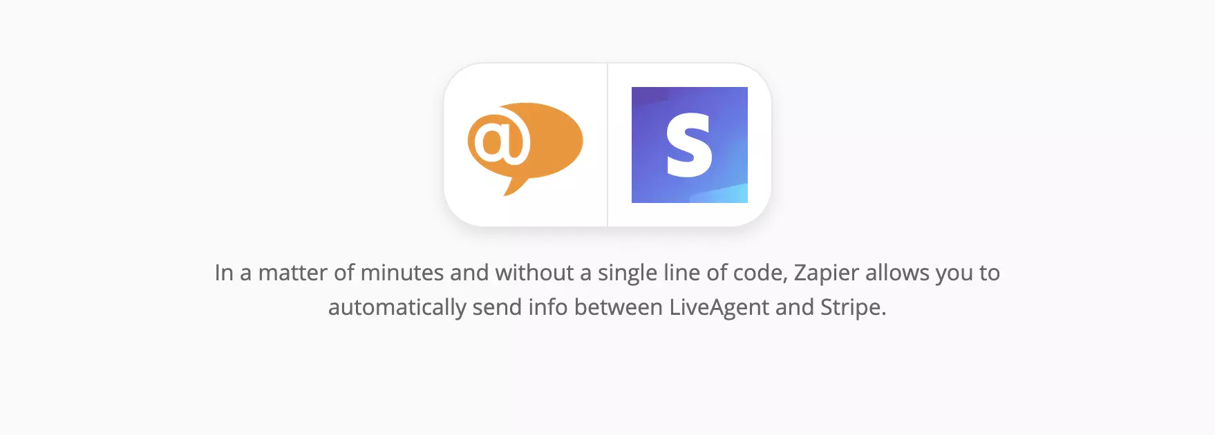 LiveAgent ir Stripe integracijos puslapis Zapier