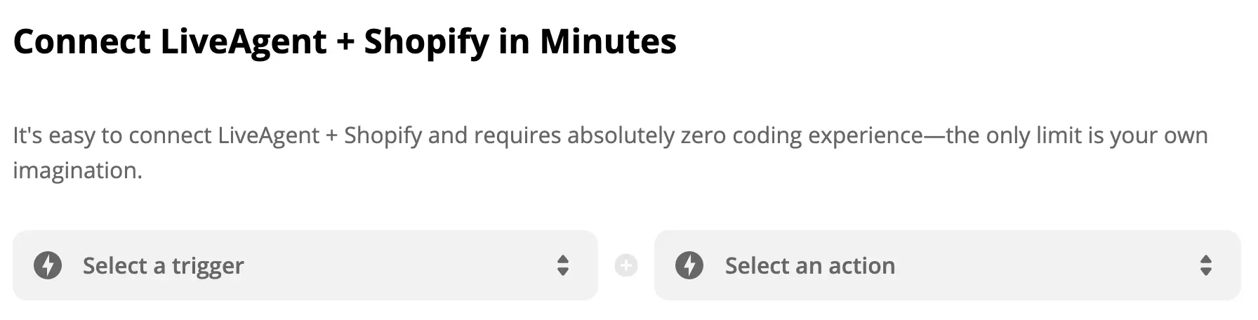 Pasirinkite trigeri ir veiksmą Zapier