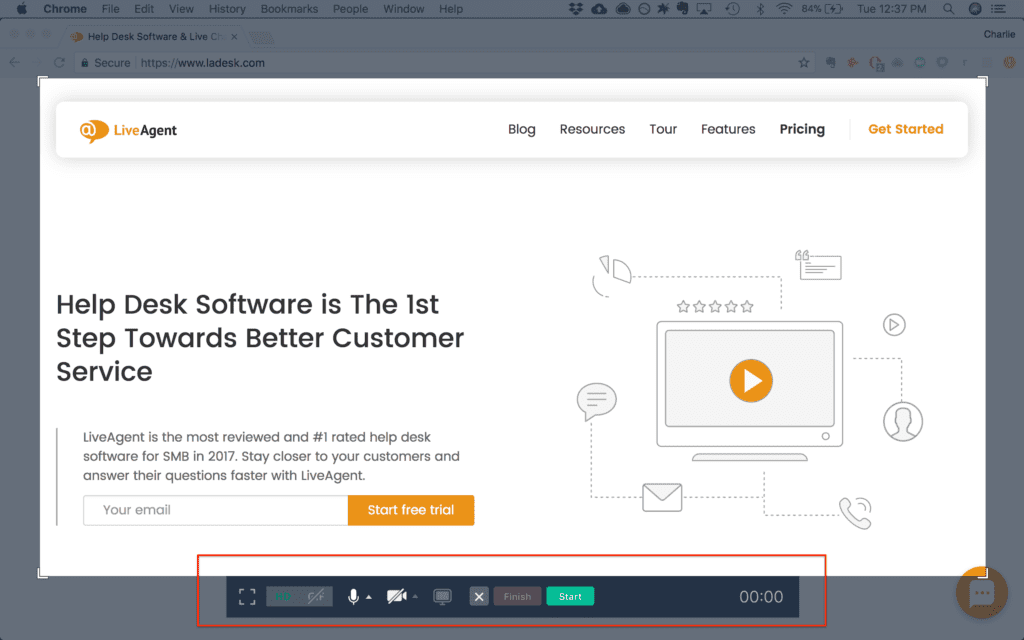 CloudApp ekrano įrašymo funkcija