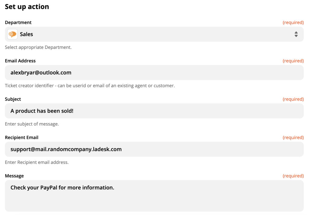 LiveAgent' veiksmo 'Kurti naują pokalbį\' nustatymas
