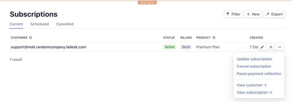 Kur atšaukti prenumeratą Stripe