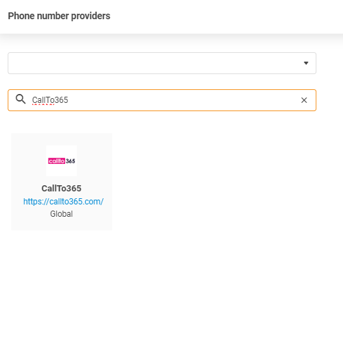 CallTo365 paslaugos pasirinkimas