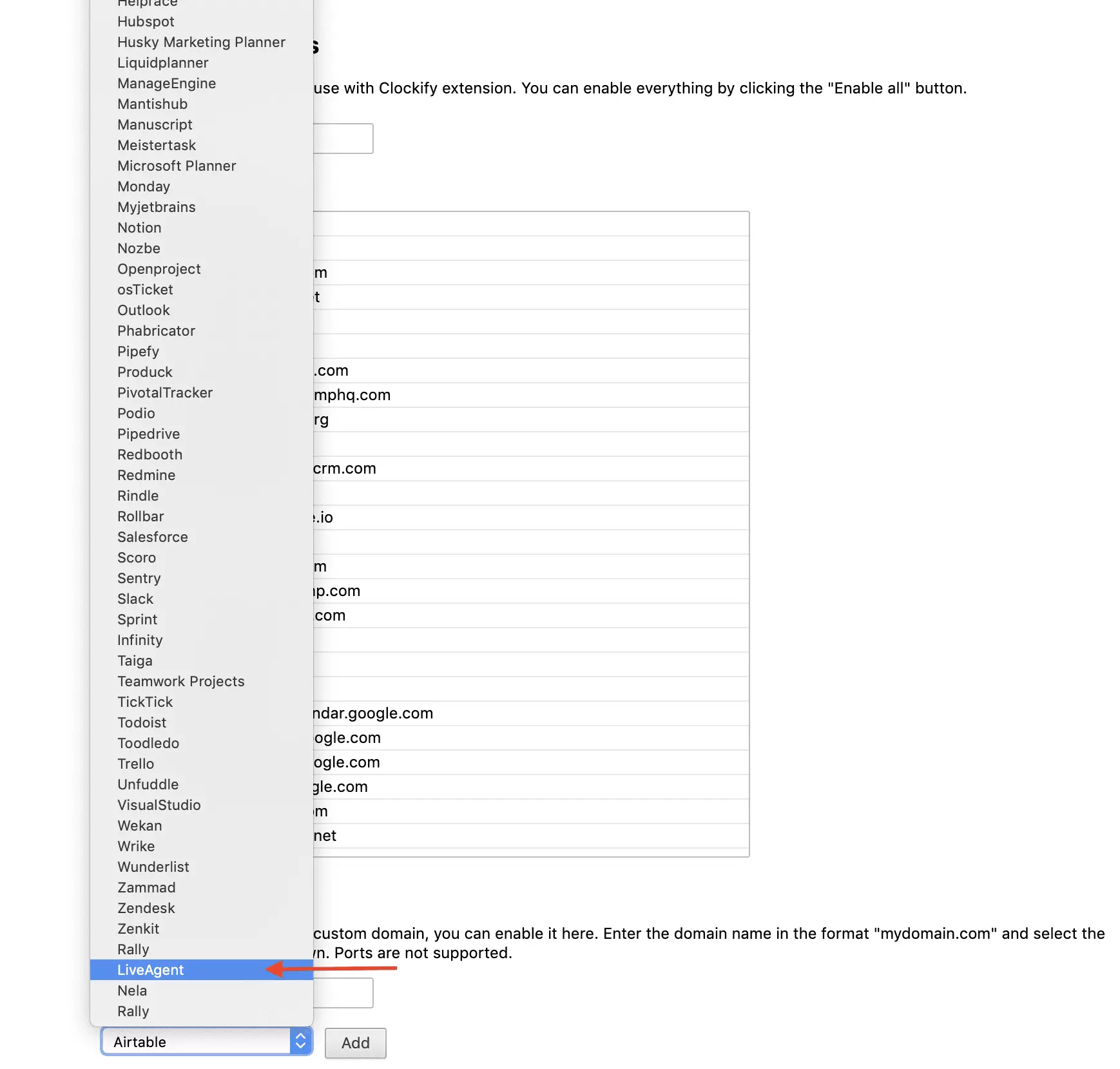 Clockify LiveAgent integracija