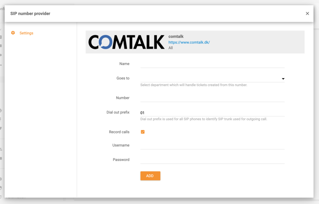 LiveAgent ComTalk integracija