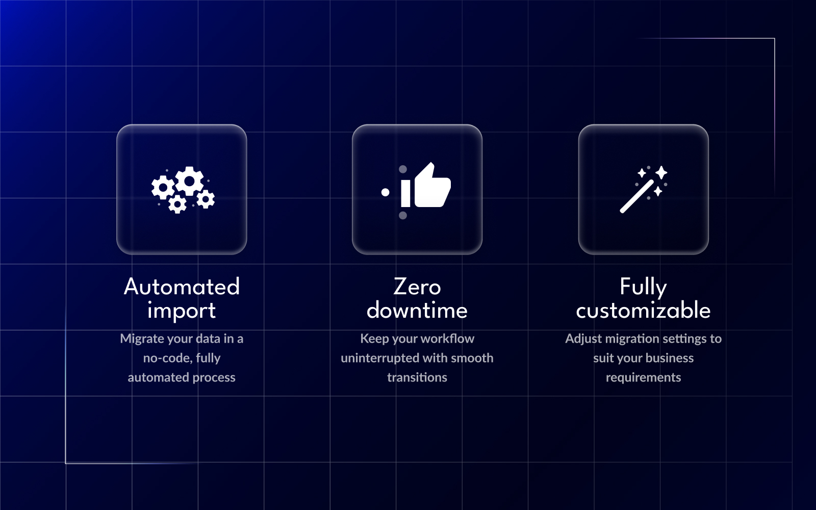 Pagrindinės Help Desk migracijų savybės