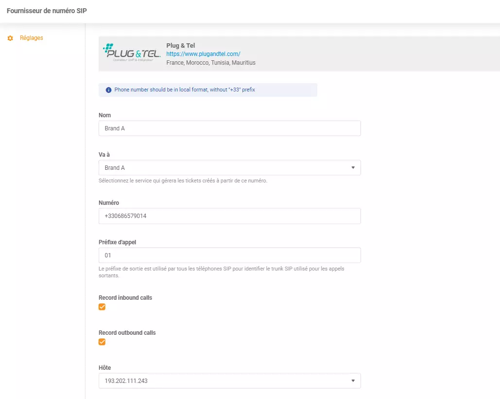 Plug & Tel prisijungimo duomenys