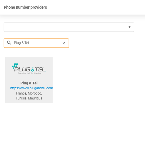 Plug & Tel tiekėjas