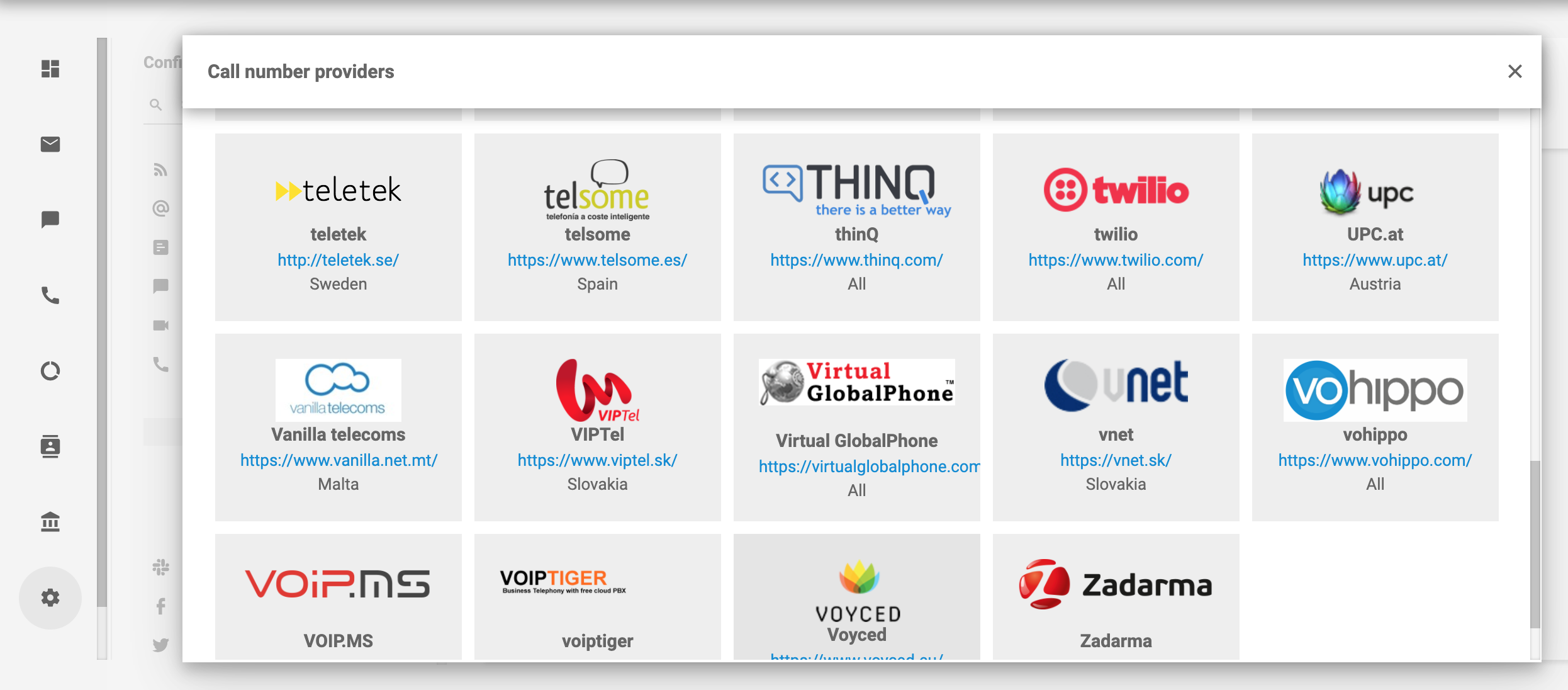 VOIP Twilio integracija LiveAgent