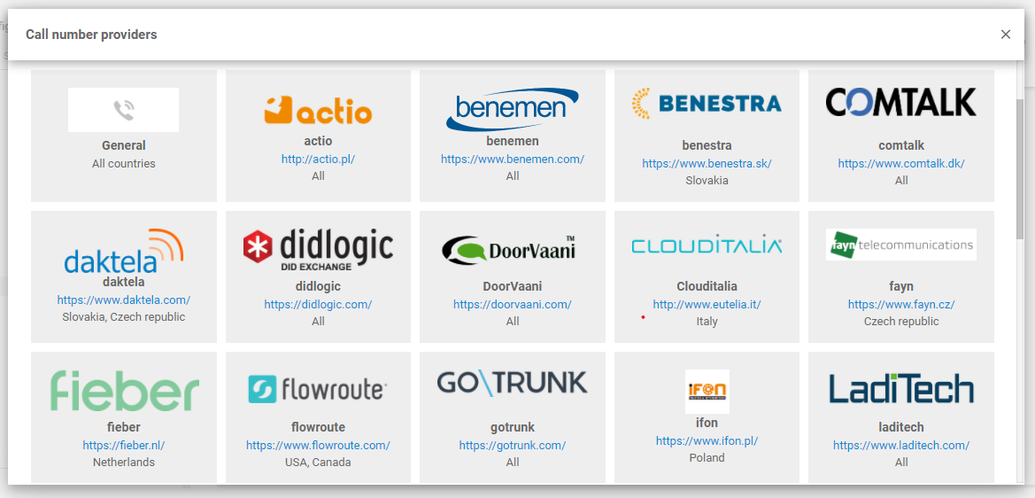 Magenta VoIP integracijos su LiveAgent