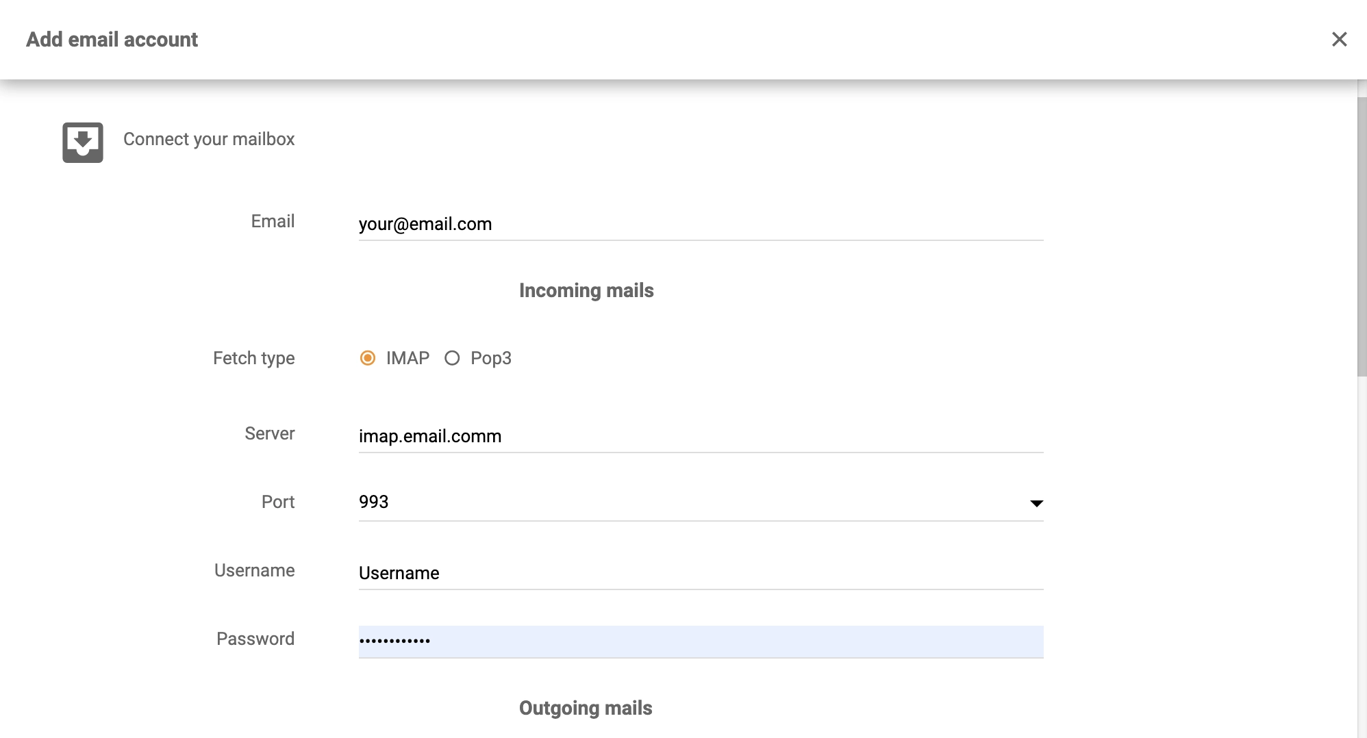 Sendmail konfigūracija LiveAgent