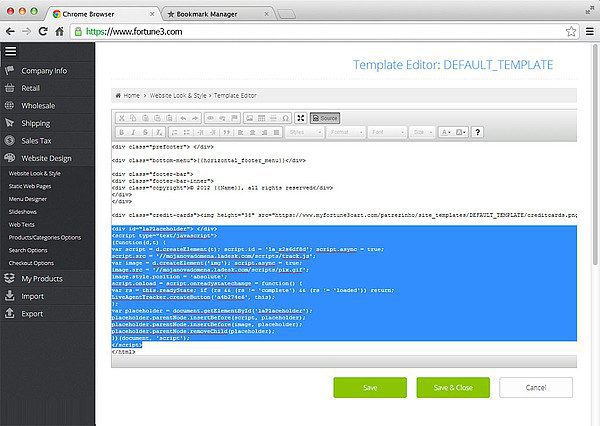 Fortune 3 LiveAgent integracijos nustatymas