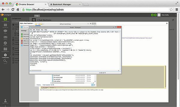 Prestashop LiveAgent integracija - Redaguoti poraštę