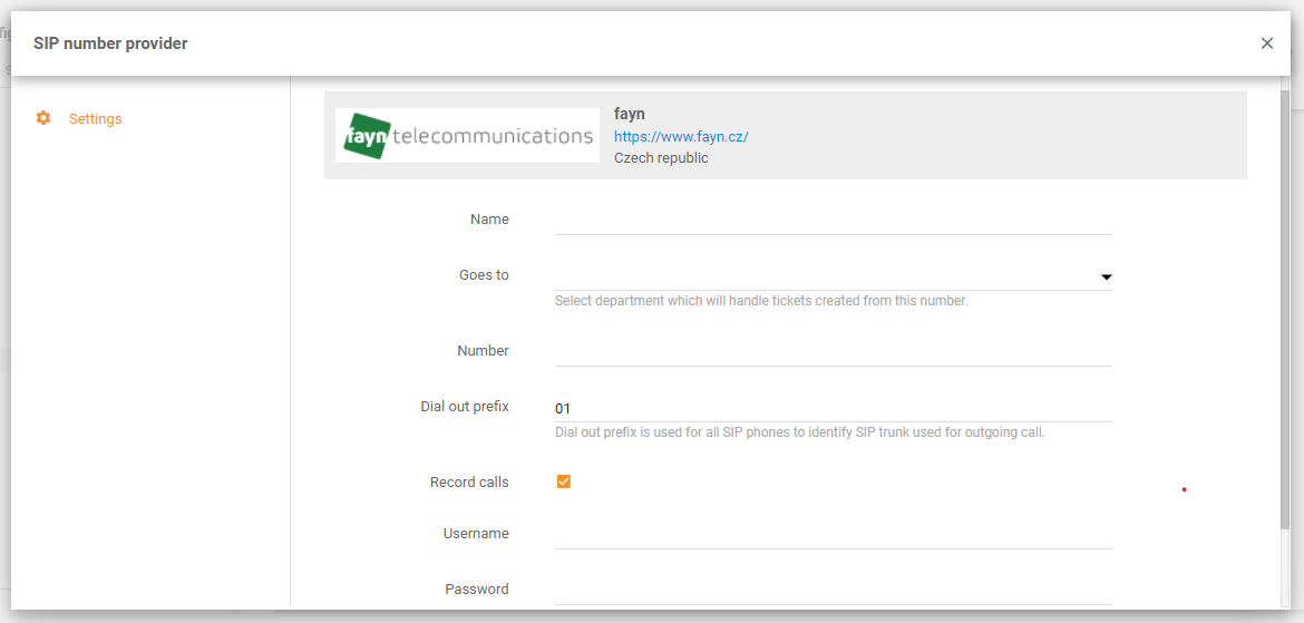 Fayn integracija LiveAgent