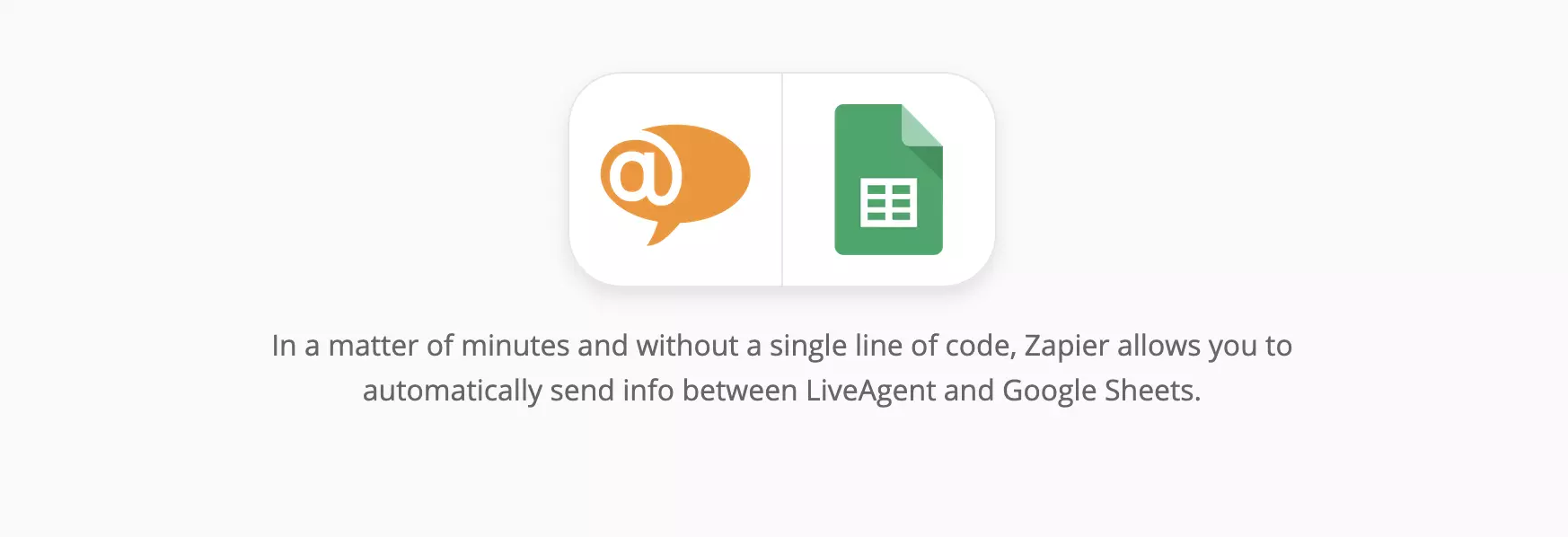LiveAgent' ir 'Google Sheets\' integracija Zapier platformoje