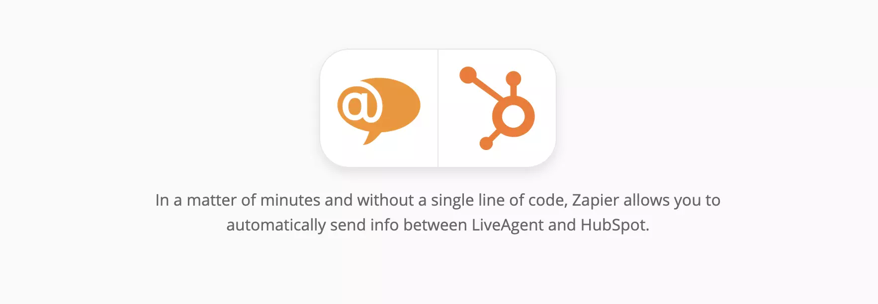 HubSpot ir LiveAgent integracijų puslapis Zapier
