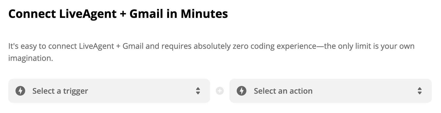 Triggerio ir veiksmų pasirinkimas