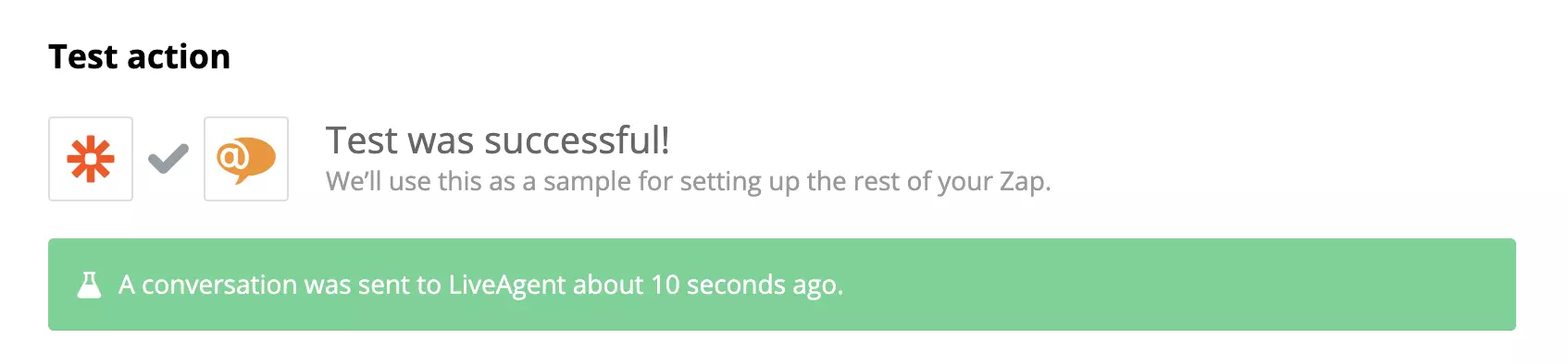Sėkmingas HubSpot ir LiveAgent integracijos testas