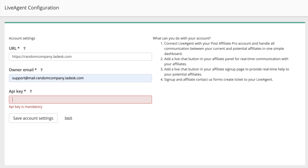 Tiesioginio pokalbio nustatymas