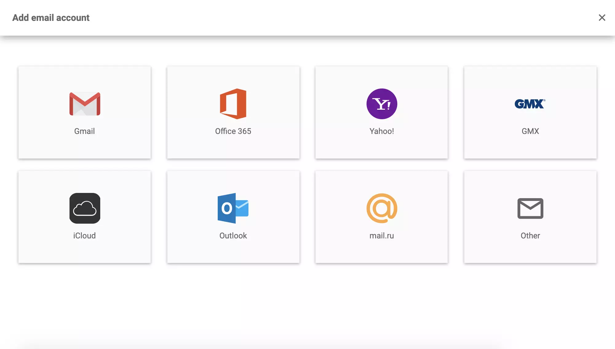 Mail.ru in LiveAgent settings when adding new email address