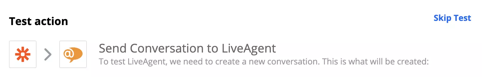 Jira ir LiveAgent integracijos testas Zapier sistemoje