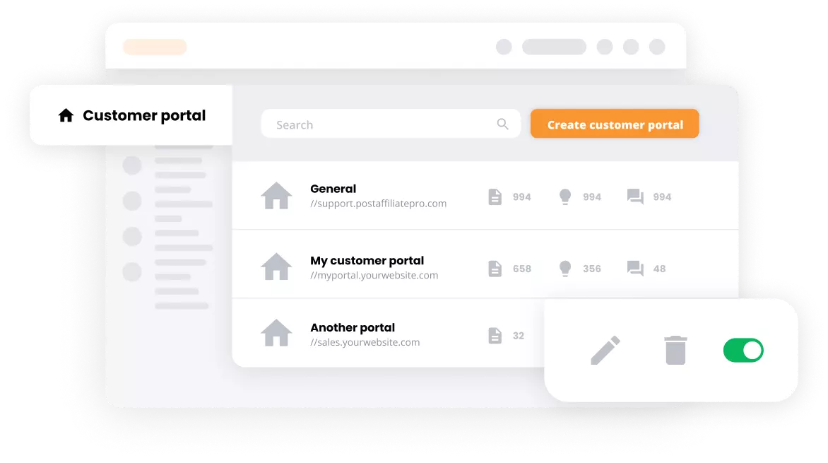 Kelios žinių bazės funkcija LiveAgent