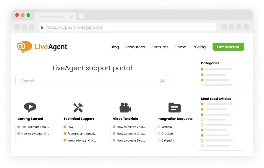 Kliento portalo programinė įranga - LiveAgent