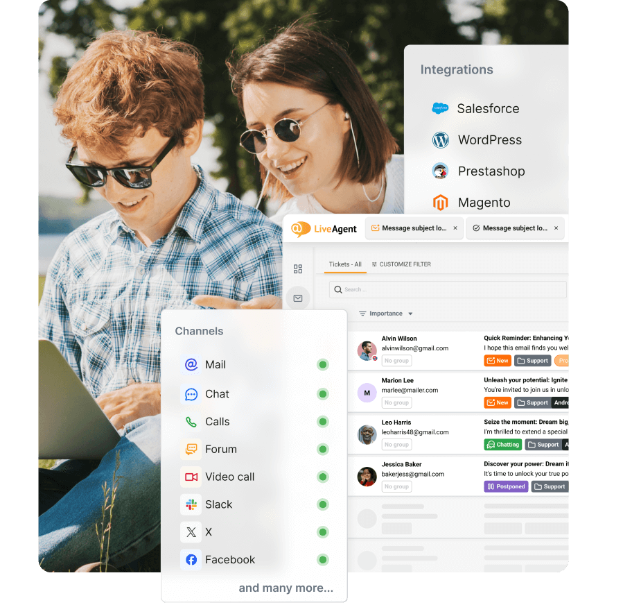 Visi klientų aptarnavimo kanalai suvienyti LiveAgent