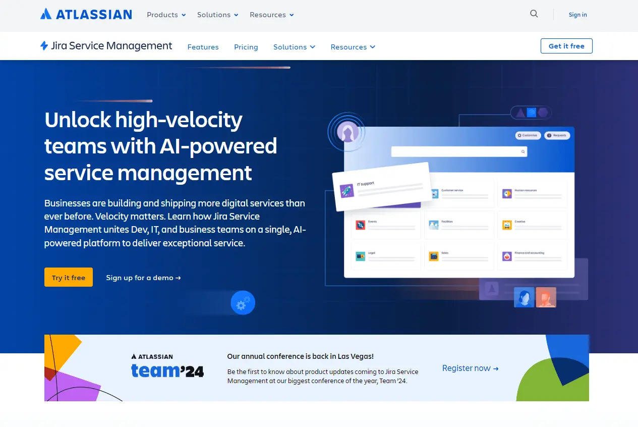 Jira Service Management pagrindinis puslapis, Help Scout alternatyva pagalbos tarnybos programinei įrangai