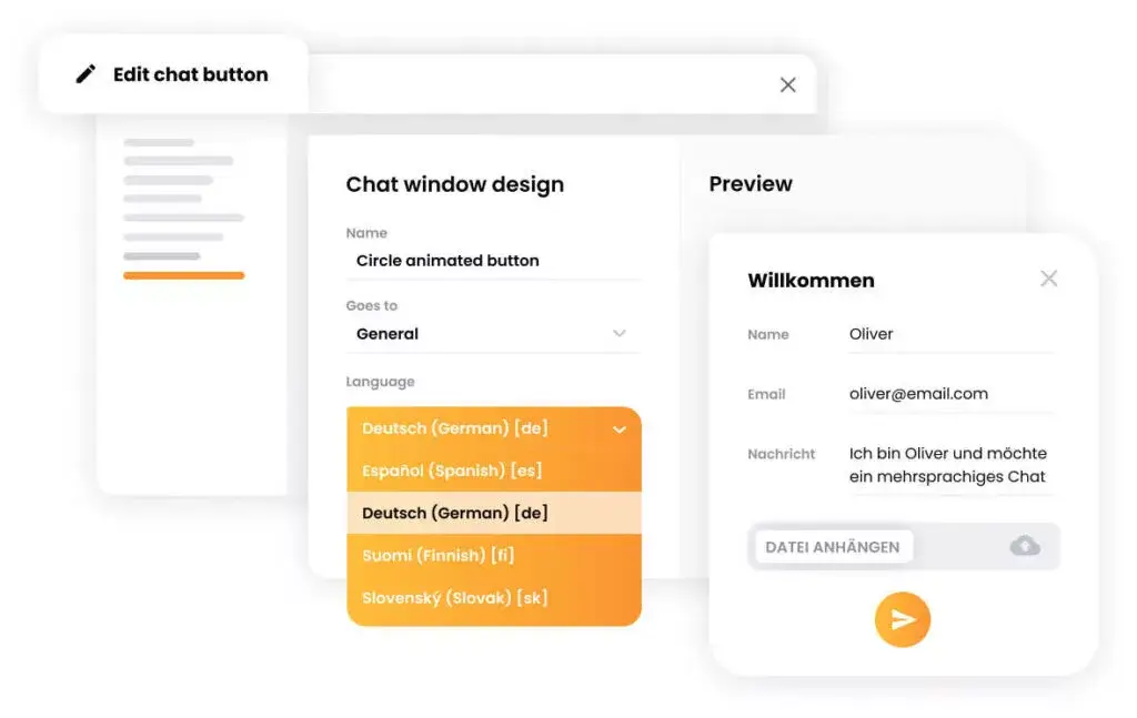 Daugiakalbis pokalbio valdiklis