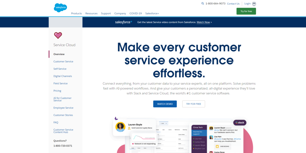 Salesforce homepage