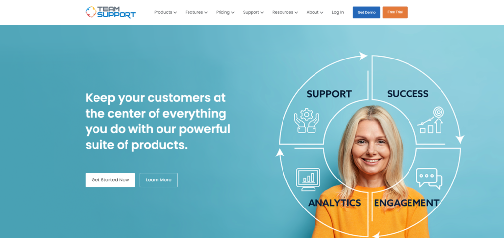 TeamSupport pradžios puslapis