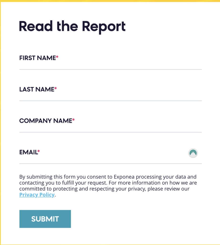 Exponea užrakinti ataskaita